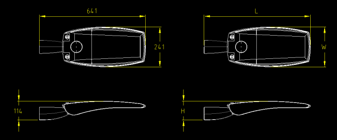 Efficienza luminosa della lampada di IP66 145lm/W/iluminazione pubblica principale all'aperto/lampade all'aperto della carreggiata dei dispositivi dell'iluminazione pubblica