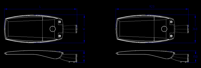 Efficienza luminosa della lampada di IP66 145lm/W/iluminazione pubblica principale all'aperto/lampade all'aperto della carreggiata dei dispositivi dell'iluminazione pubblica