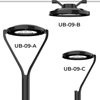 Le luci all'aperto simmetriche del giardino hanno condotto la lampada del parco di IK08 IP66