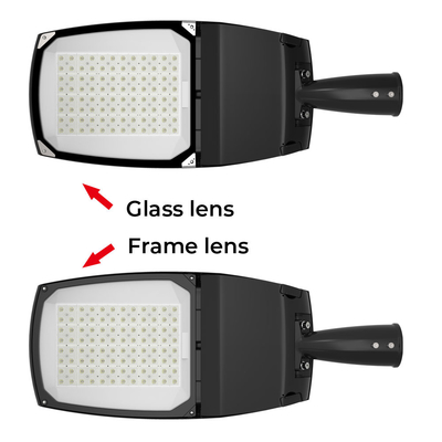 50w 100w Illuminazione stradale a led per esterni Ottica con cornice in vetro per tutta la strada